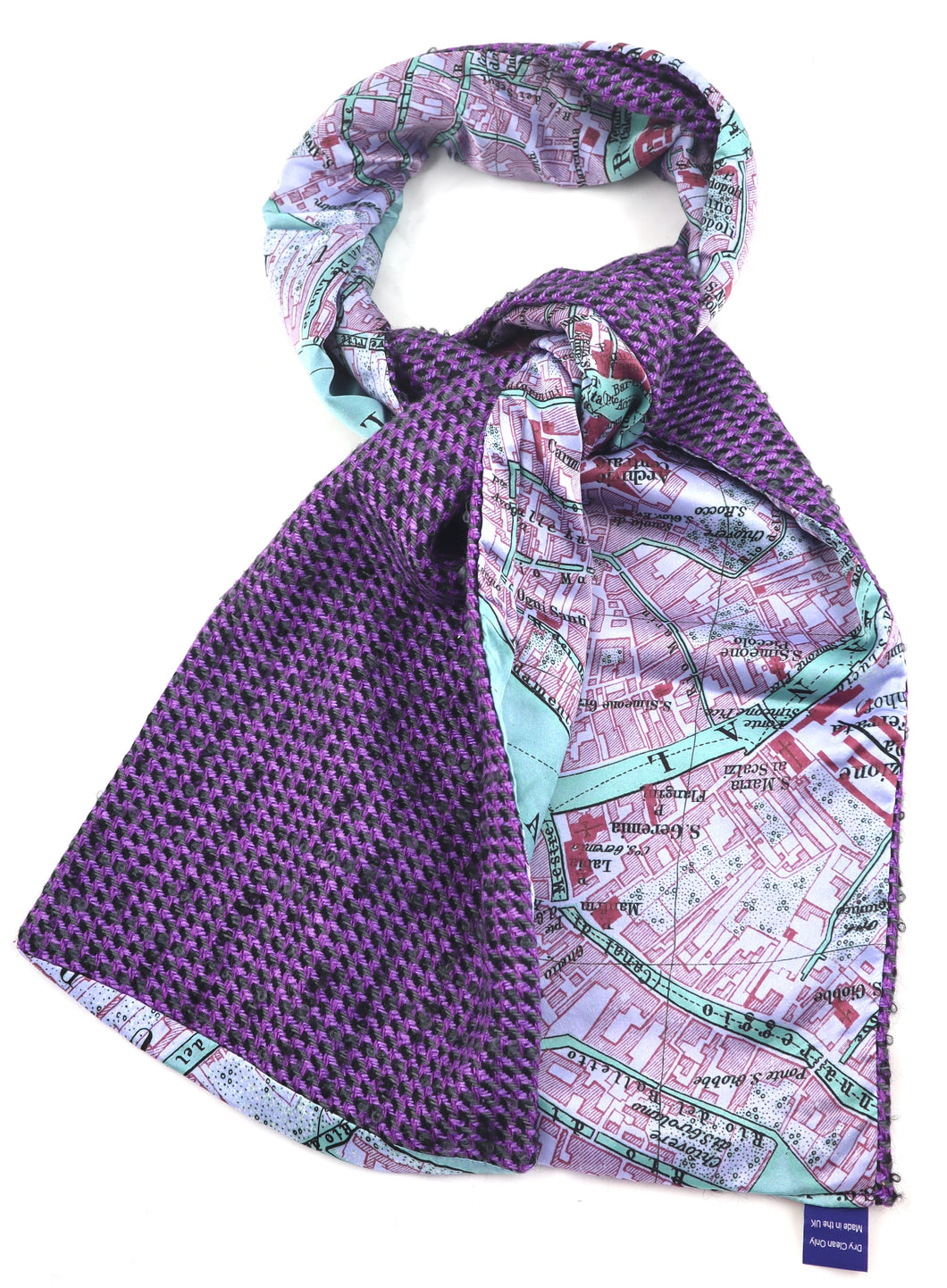 City on Cloth Silk/Wool Scarf. Venice